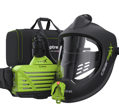 RTG e3000x system, Clearmaxx PAPR in bag