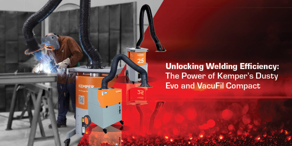 This is a web article of SMENCO about Unlocking Welding Efficiency: The Power of Kemper's Dusty Evo and VacuFil Compact