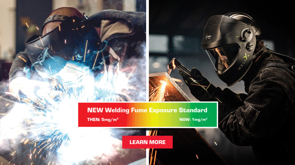 This artworks shows the new welding fume exposure standard set by Safework Australia, ilustrated by SMENCO.