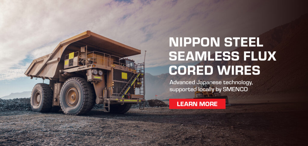 Nippon Steel seamless flux cored wire for mining and heavy industry — supported by SMENCO Australia
